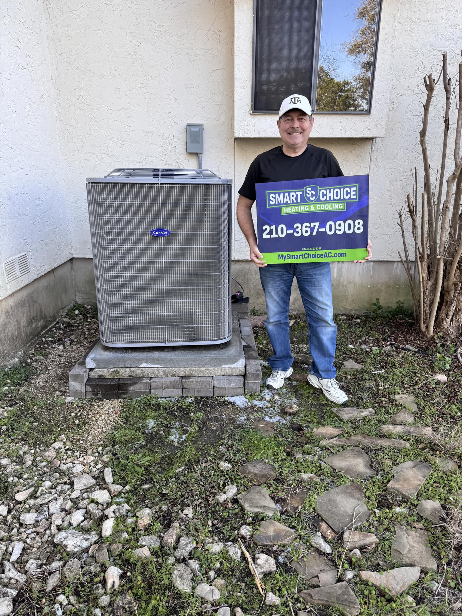 Smart Choice van and team member in front of the van.