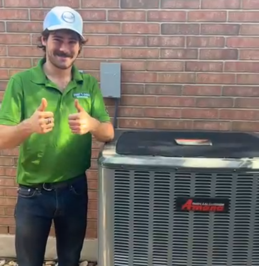 Smart Choice team delivering large condenser unit